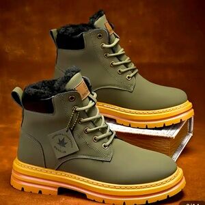 Men's Fashion Snow Boots - Warm, Thick Plush Lining